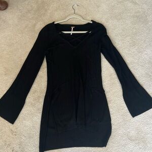 Free People black tunic sweater. Size Small
